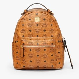 MCM Stark backpack in Visetos- Cognac